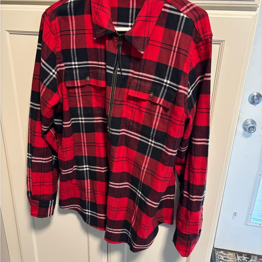 Chaps Red and Black Plaid Shirt